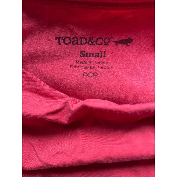 Toad and Company Red Tencel Short Sleeve Shirt Women's Size Small - Picture 5 of 6